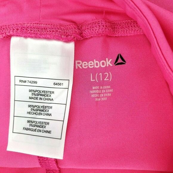 NEW Reebok Girls Pink Sweatpants Size 12 Large Work Out Black Spell Out Gym - Picture 5 of 10